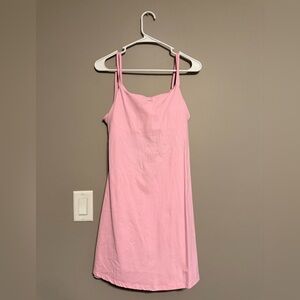 HALARA Light Pink Slip Dress with Double with Pockets Straps